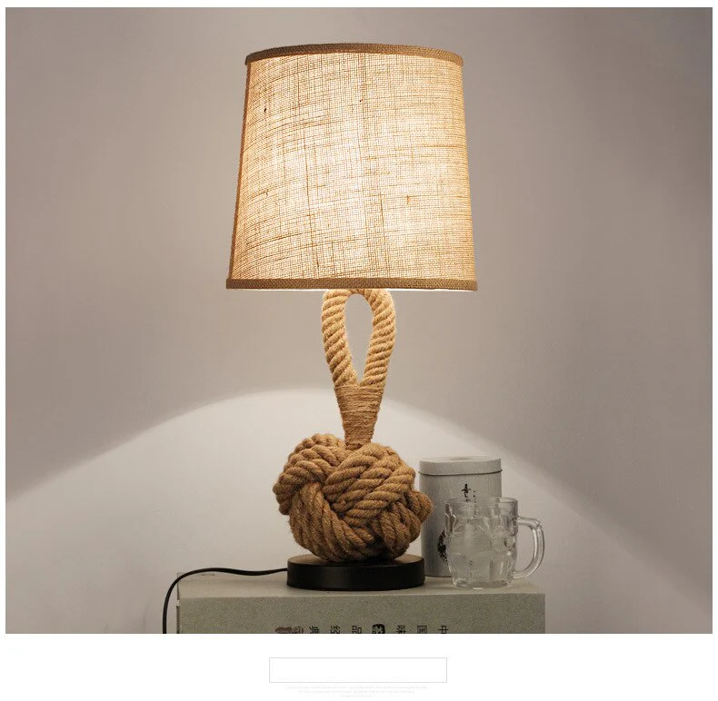 American Retro Rope Table Lamp - Image 2