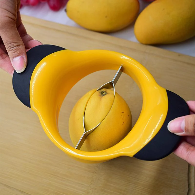 Stainless Steel Mango Slicer Seed Remover - Image 1