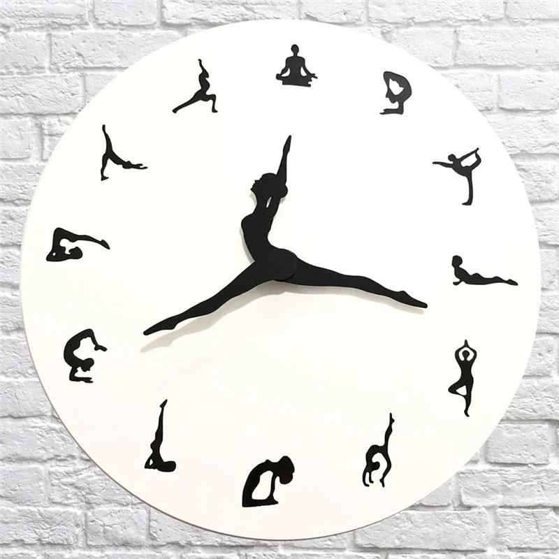 Yoga Time Decorative Wall Clock - Image 2