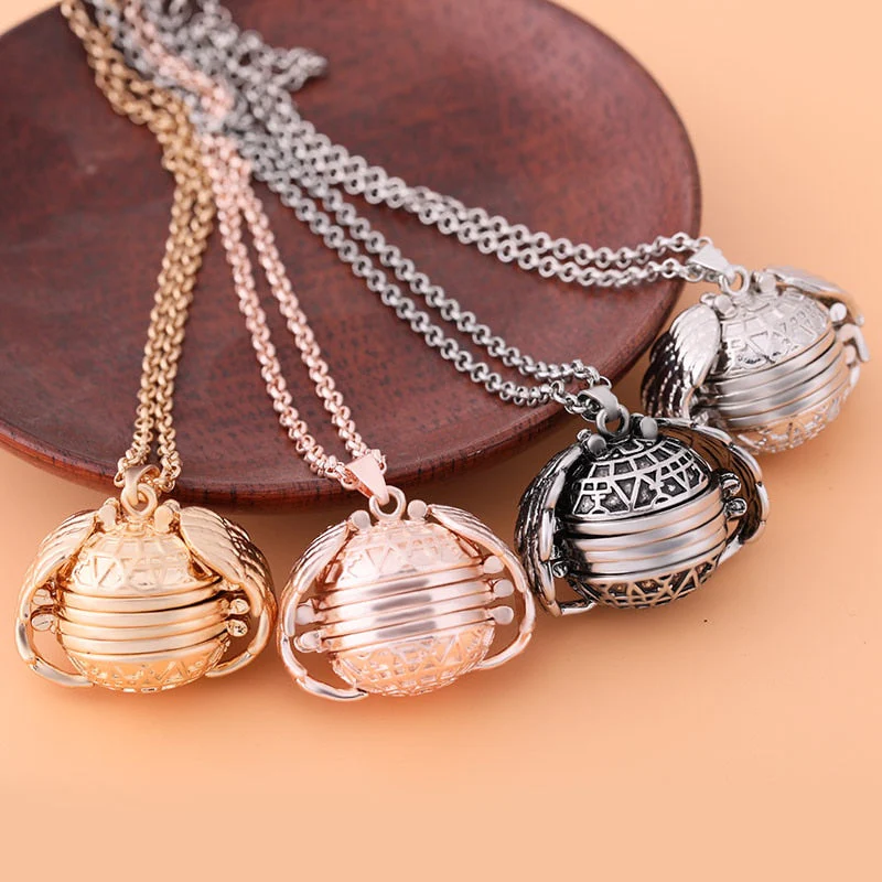 Antique Angel Wings Photo Necklace - Image 3