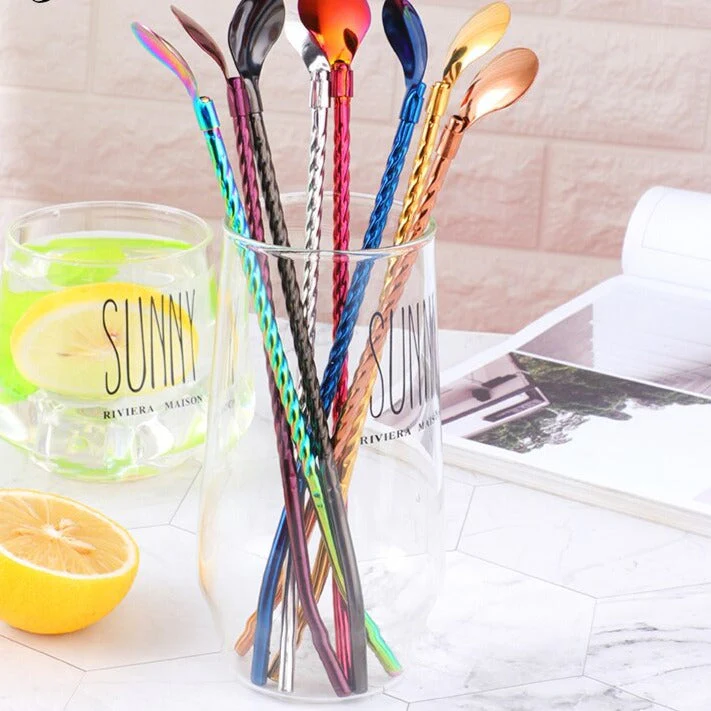 Reusable Long Handle Spoon Straw - Image 2