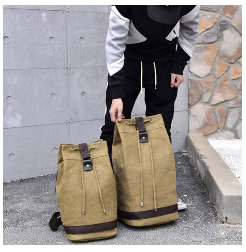 Nomad Friendly Canvas Bucket Bag Backpack - Image 3