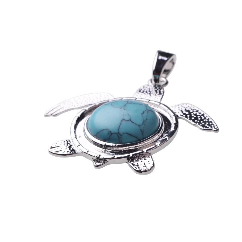 Sea Turtle Natural Stone Necklace - Image 2