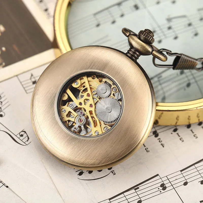 Retro Europe Rhythm Wood Pocket Watch - Image 3