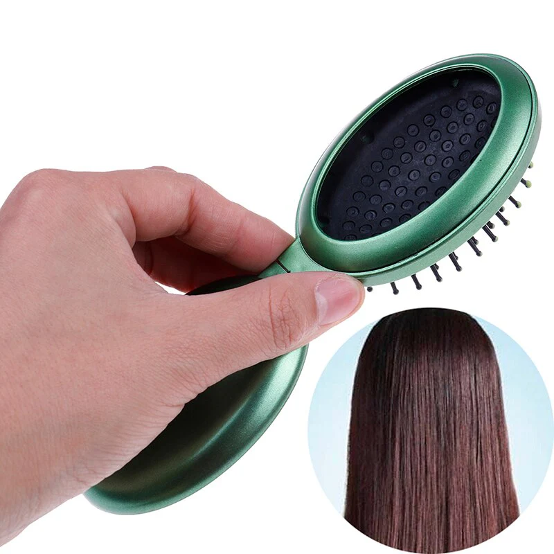 Pocket Beauty Mini Travel Hair Brush Mirror - Image 2