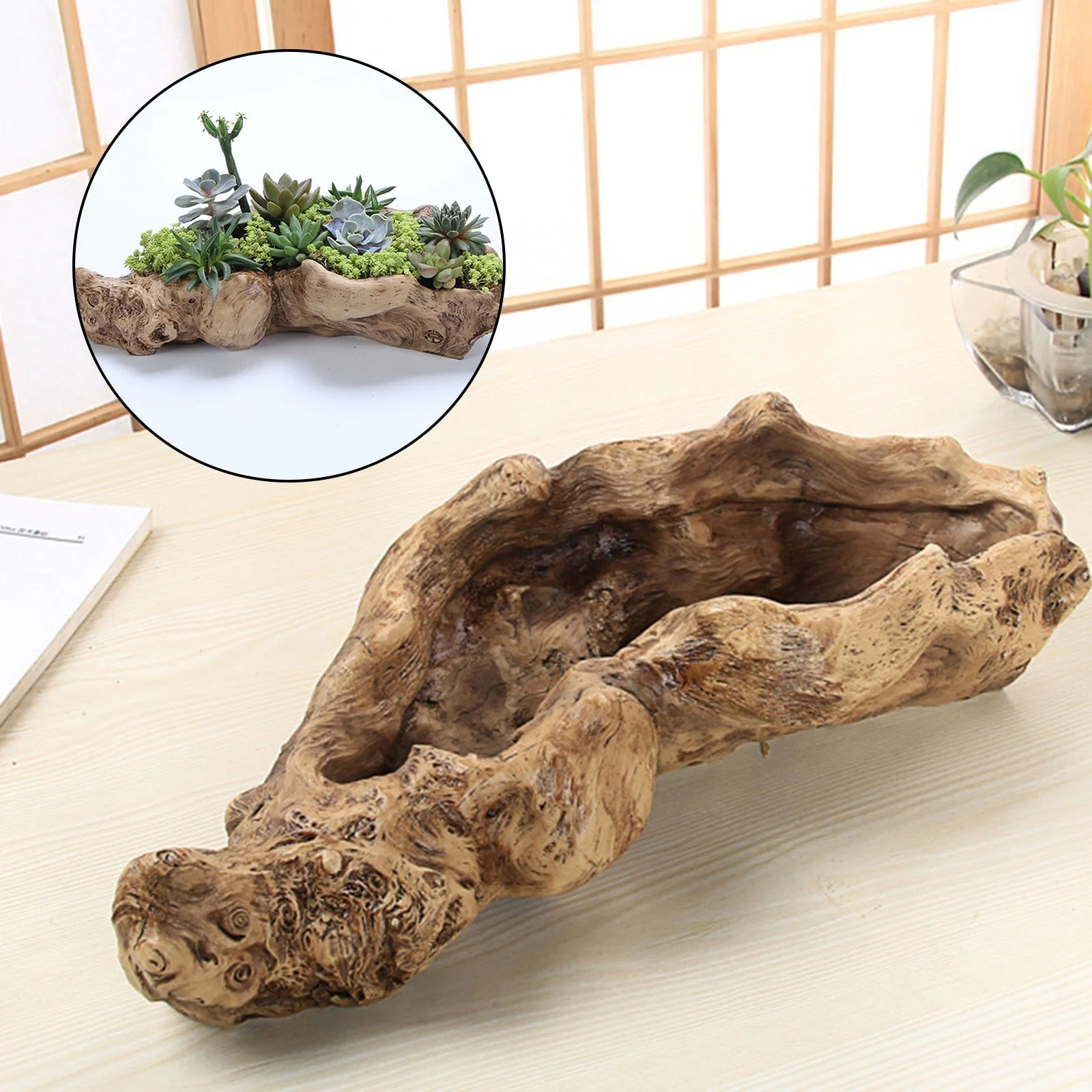 Resin Tree Wood Table Vase - Image 2