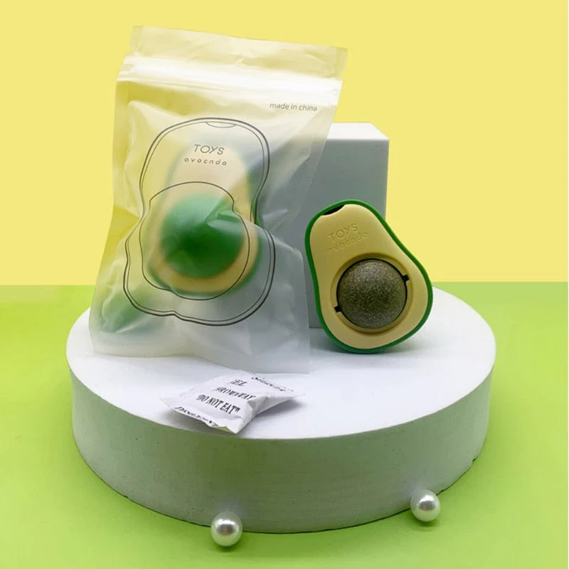 Wall-Mounted  Cat Avocado Toy Ball - Image 3