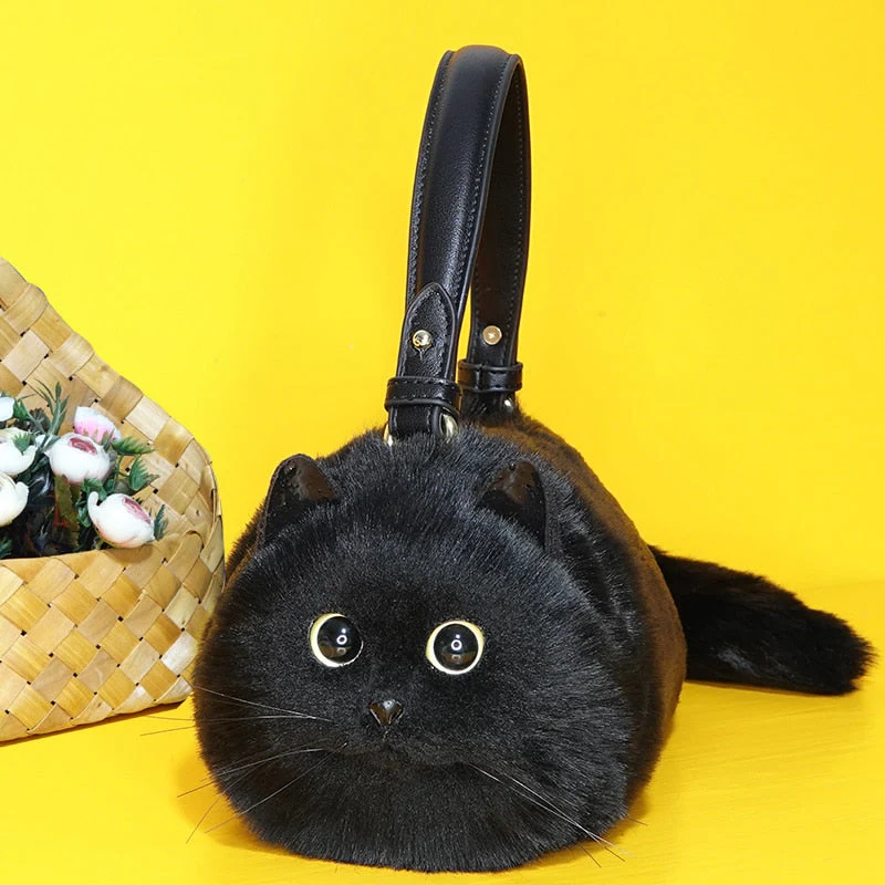 Realistic Cat Handmade Shoulder Bag - Image 2