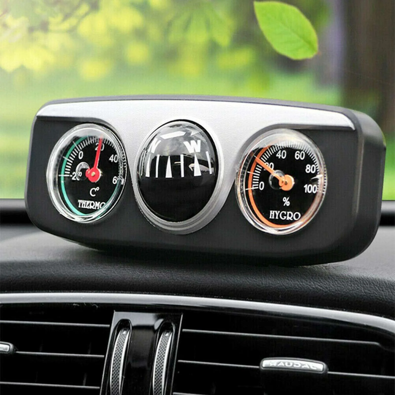 Stylish Retro Car Thermometer Compass - Image 2