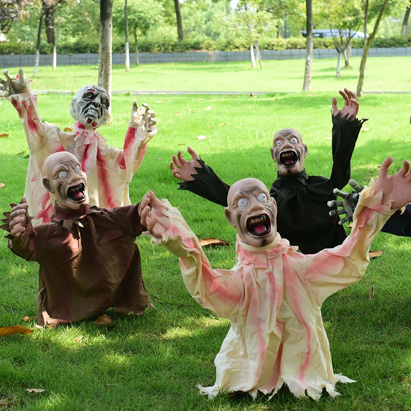 Scary Screaming Zombie Garden Halloween Decoration - Image 1