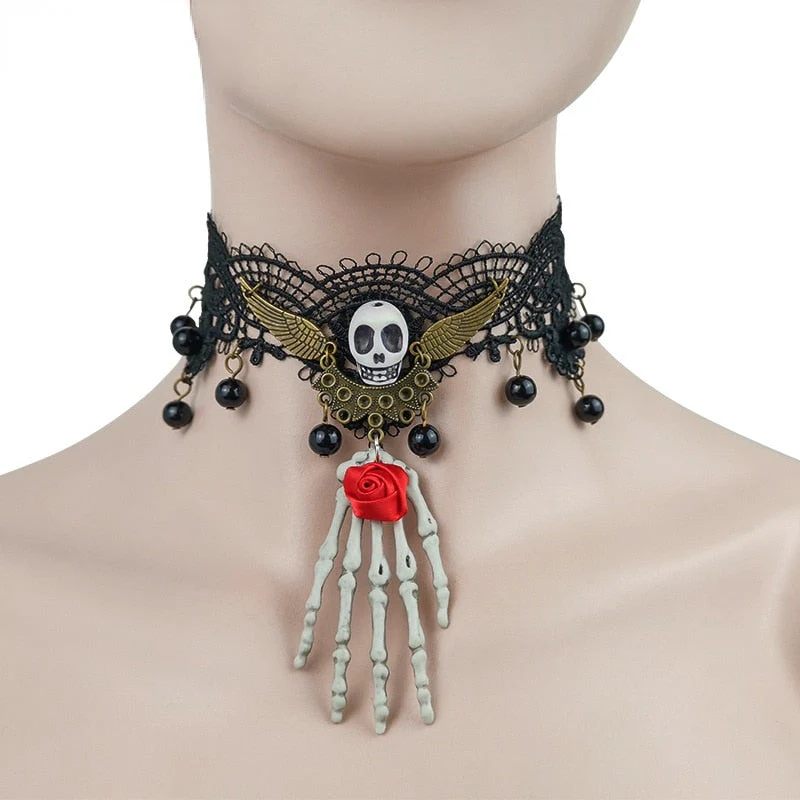 Red Bat Halloween Necklace - Image 3