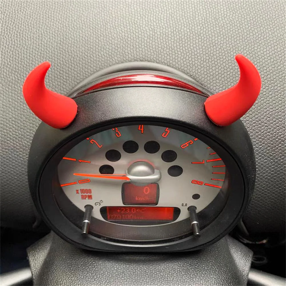3D Devil Horns Car Dashboard Accessory - Image 2