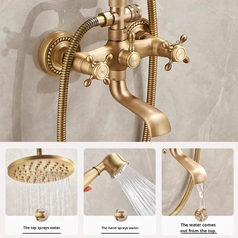 Golden Era Vintage Rainfall Bath Shower System - Image 2