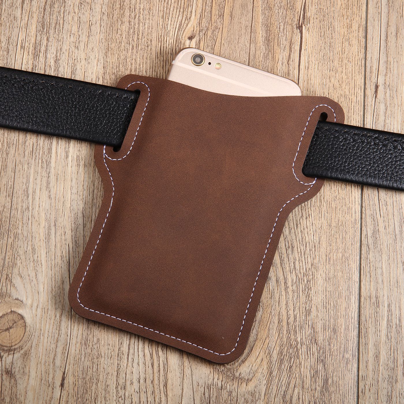 Retro Leather Waist Phone Holder - Image 2