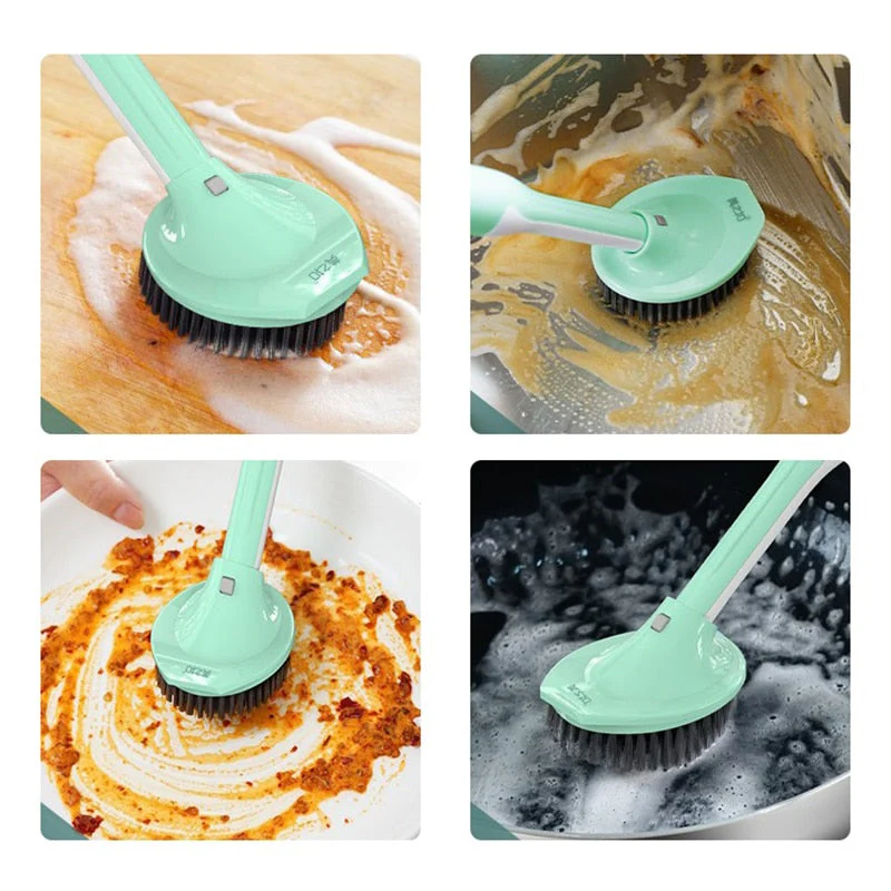 Soap Saver Long Handle Easy Dishwashing Brush - Image 2
