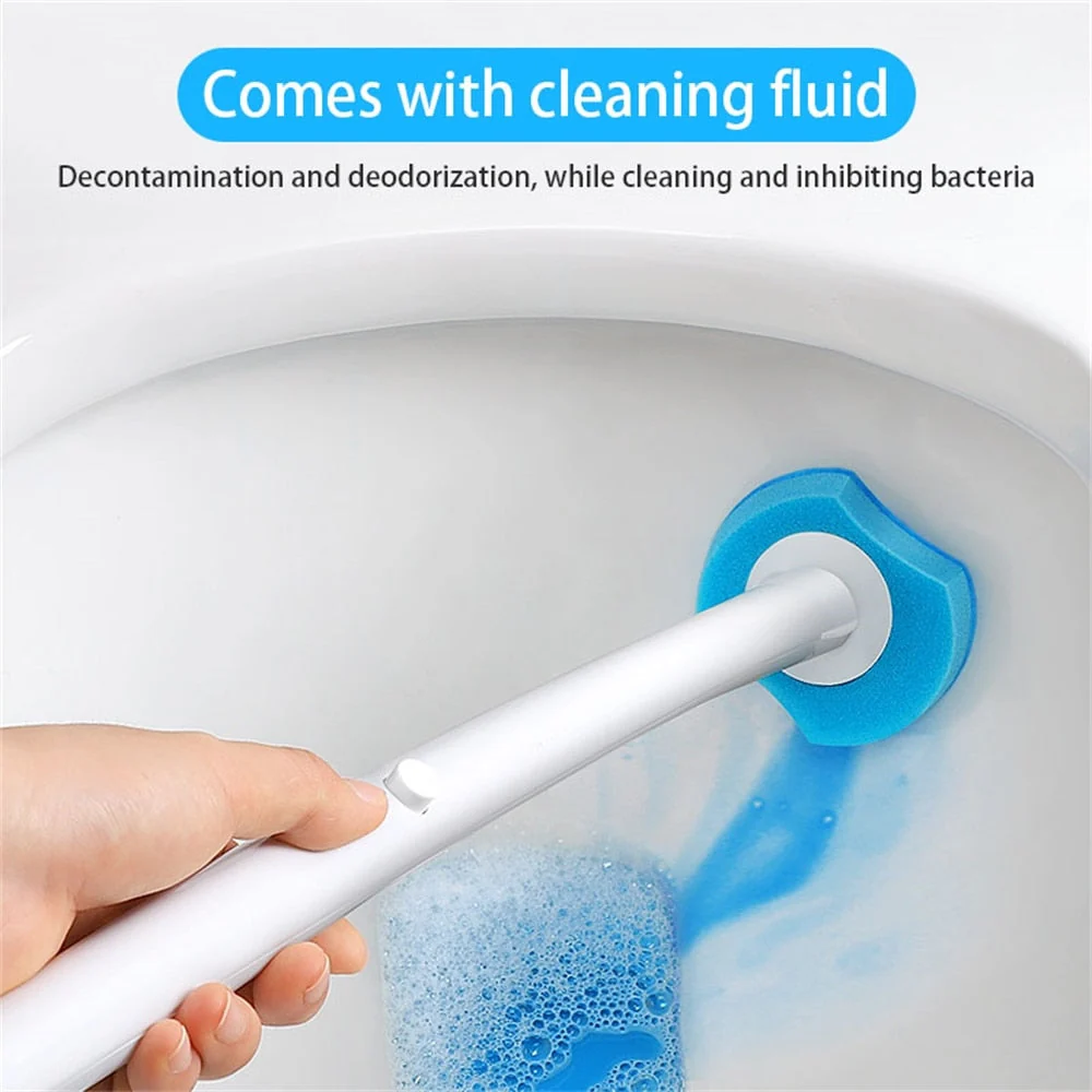 Long Handle Disposable Toilet Brush Set - Image 2