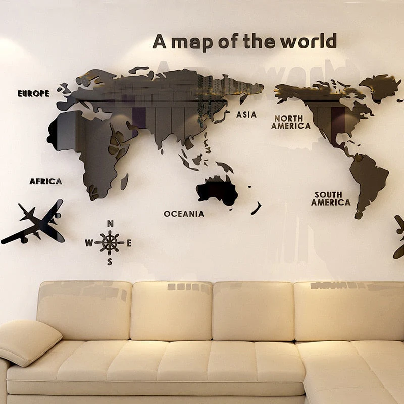 Globe Vision World Map Sticker - Image 2