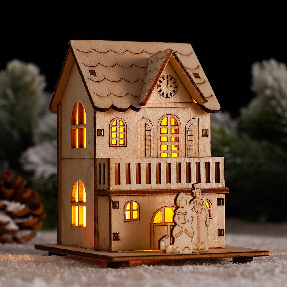 DIY Wooden Hanging House Decor Glowing Lamp - Image 1