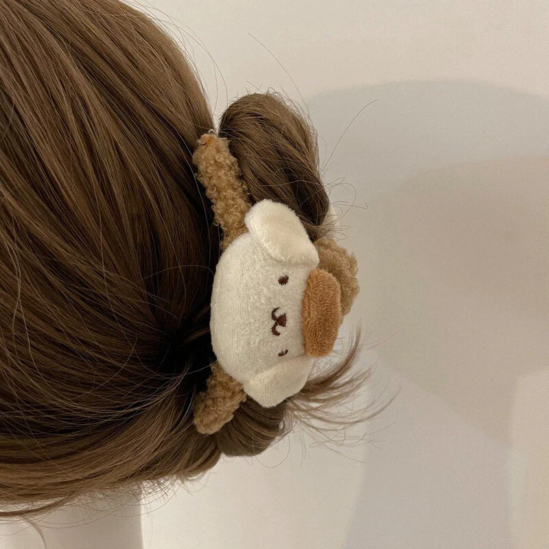 Cartoon Cloud Plush Hair Claw Clips - Image 2