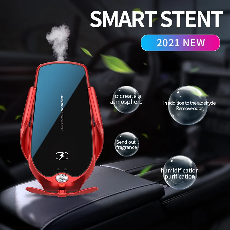 Smart Aromatherapy Wireless Charging Car Phone Holder - Image 3