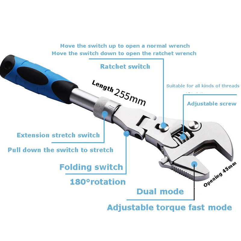 Multifunctional Adjustable Universal Wrench - Image 3