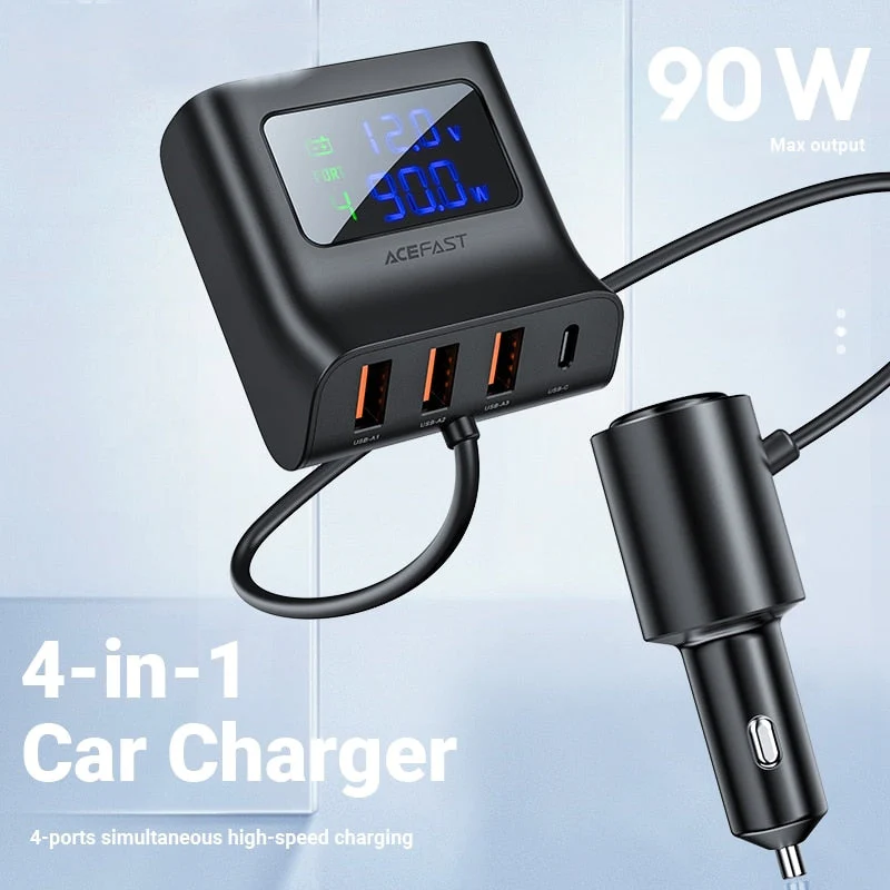 Car USB Splitter Fast Charging Station - Image 2