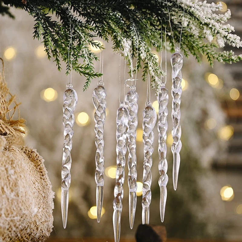 12Pcs Christmas Tree Decoration Artificial Icicles - Image 1