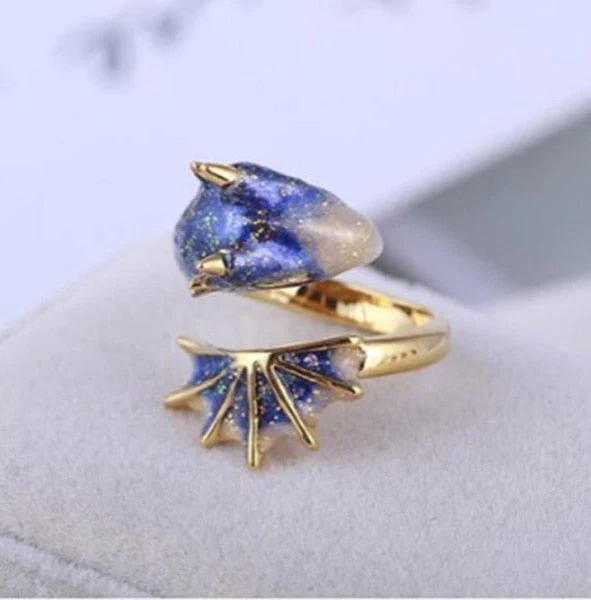 Dragon Inspired Adjustable Colorful Ring - Image 2