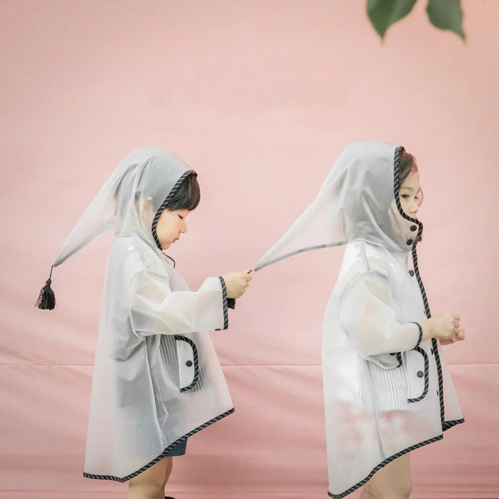 Cute Transparent Waterproof Kids Raincoat - Image 2