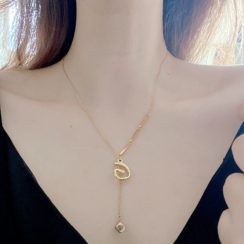 Charming Initials Letter Necklace - Image 2