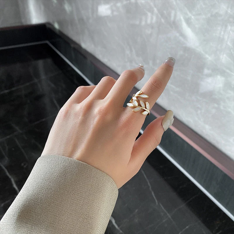 Olive Branch Creative Adjustable Ring - Image 2