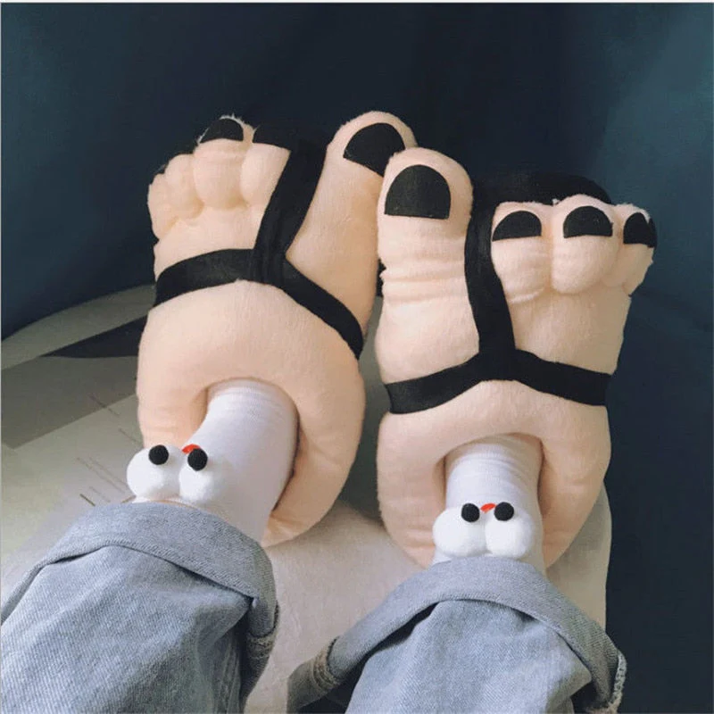 Funny Giant Foot Plush Winter Oversized Slipper - Image 2