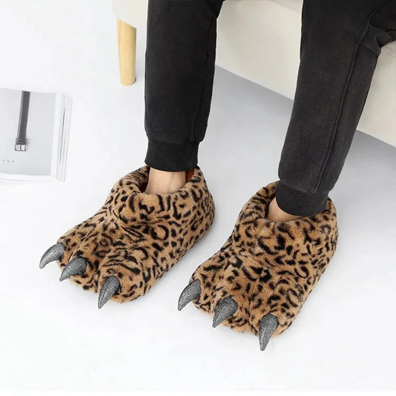 Furry Monster Claw Slippers - Image 3