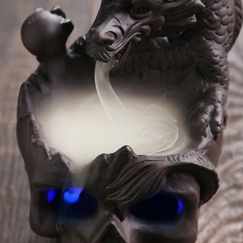 Dragon Skull LED Incense Burner - Image 3