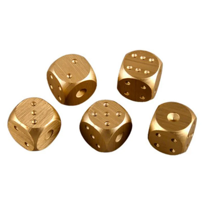 5pcs Aluminum Alloy Metal Dices - Image 3