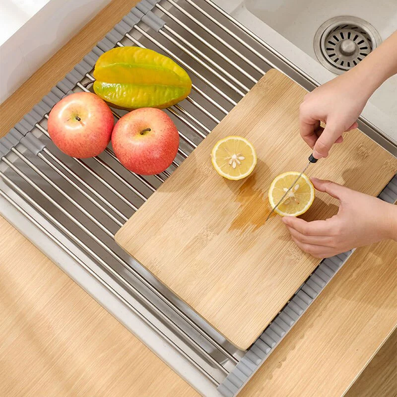 Foldable Stainless Steel Dish Drying Rack - Image 2