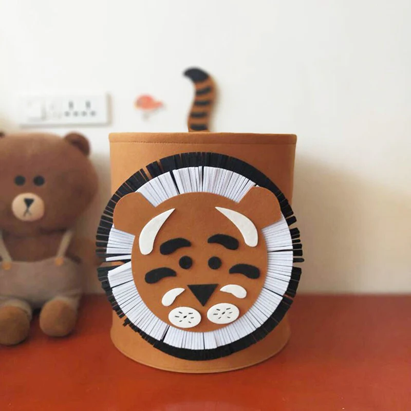 Safari Animals Collapsible Kids Toy Laundry Organizer Basket - Image 3