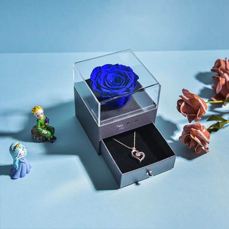 Natural Eternal Rose Necklace Jewelry Box - Image 3
