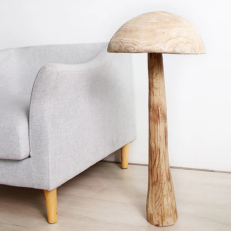 Mushroom Solid Wood Sculpture Home Decor - Image 2