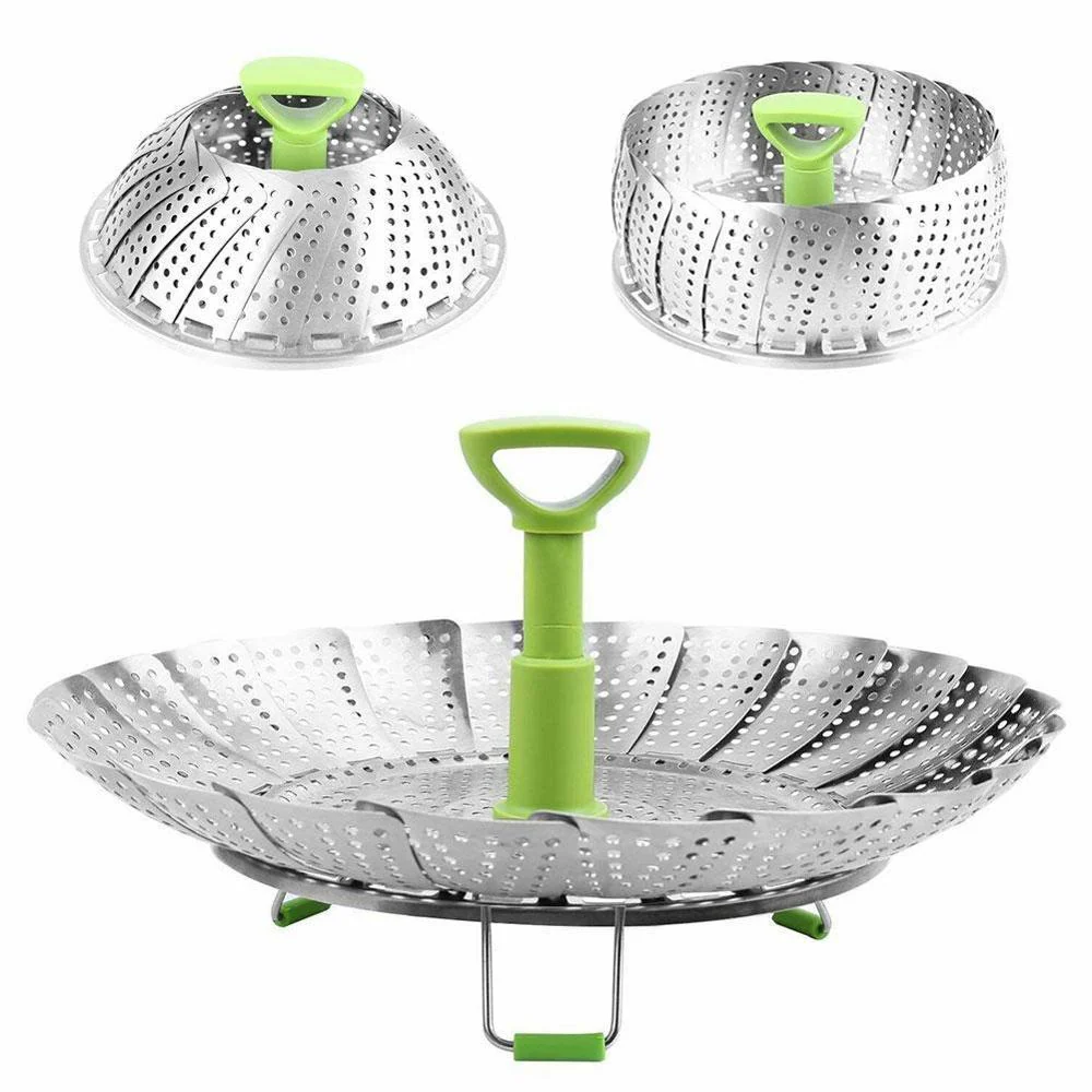 Stainless Steel Foldable Steamer Basket - Image 2