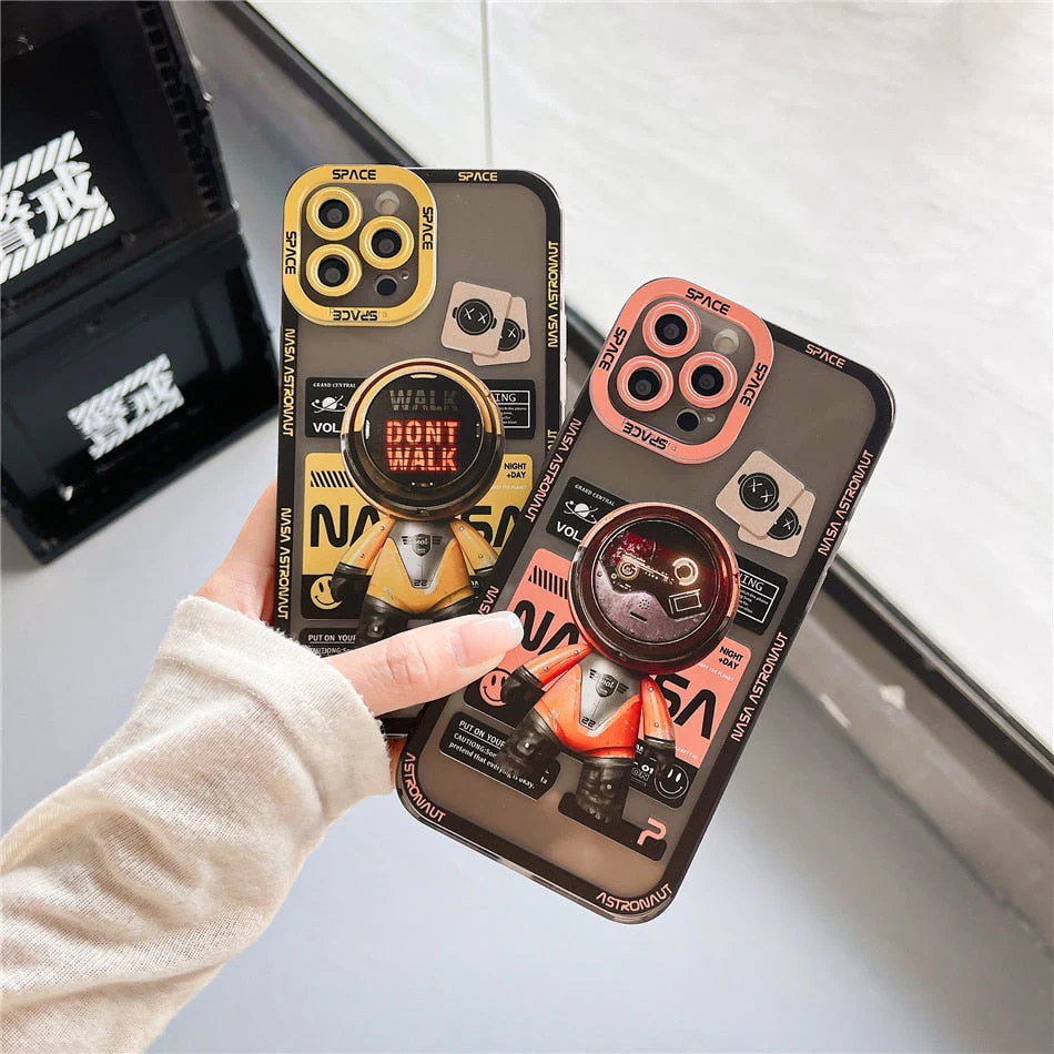 Space Time Astronaut Artistic Phone Case - Image 1