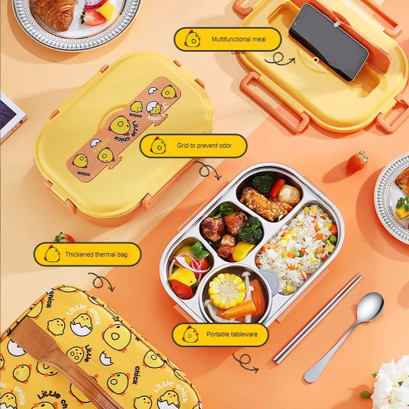 Insulated Divider Stainless Steel Lunchbox Set - Image 3