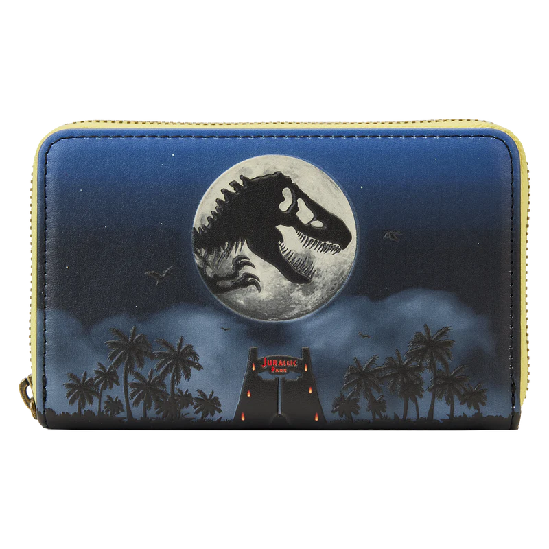 Loungefly Jurassic Park 30th Anniversary Dino Moon Glow Zip Around Wallet