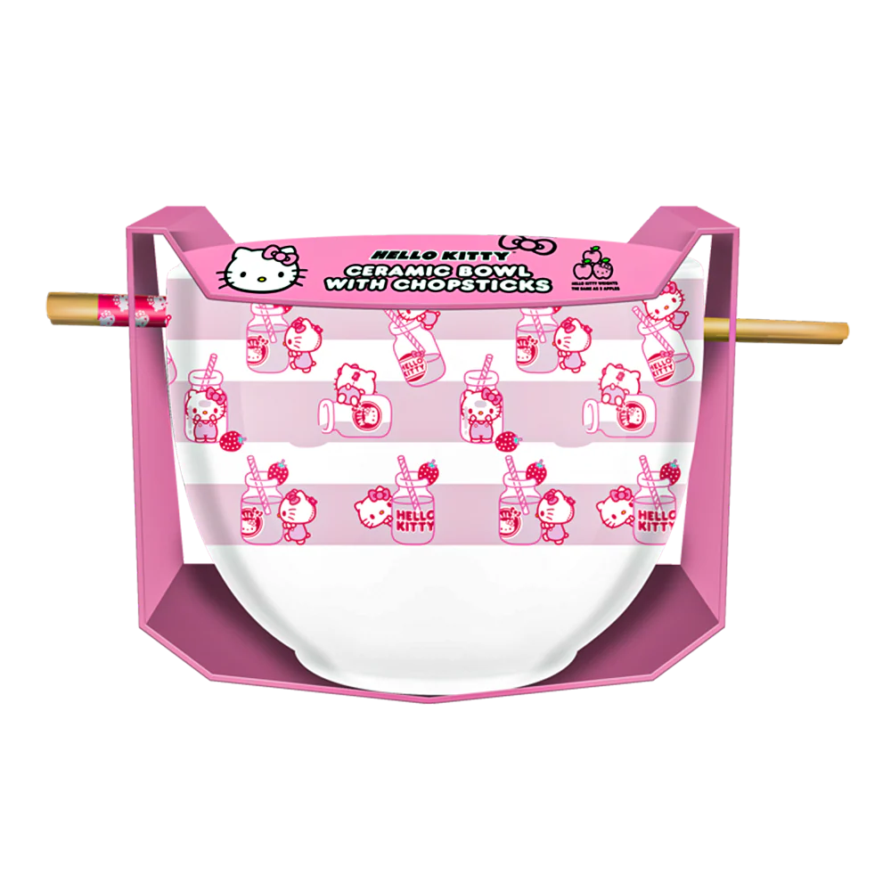 Hello Kitty Milk Ramen Bowl with Chopsticks