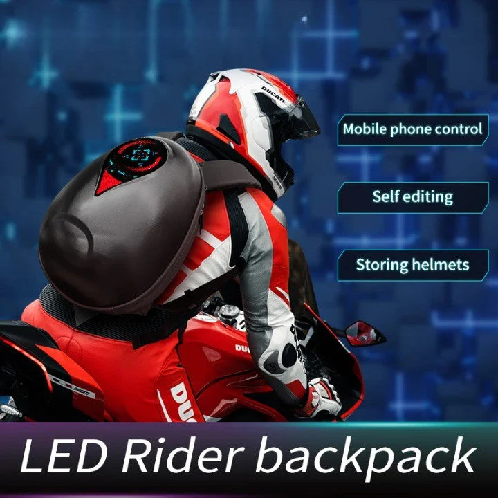 LED Smart Screen Fun Motorcycle Backpack - Image 2