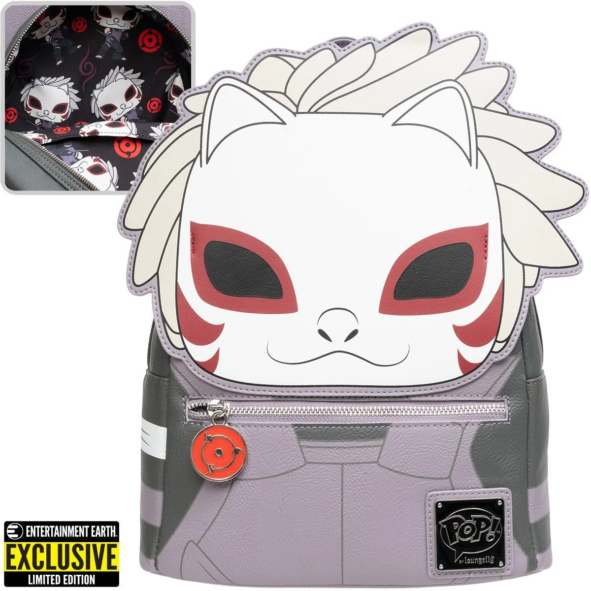 Loungefly Naruto Shippuden Kakashi Hatake Anbu Mask Pop! Mini Backpack Entertainment Earth Exclusive - Image 3