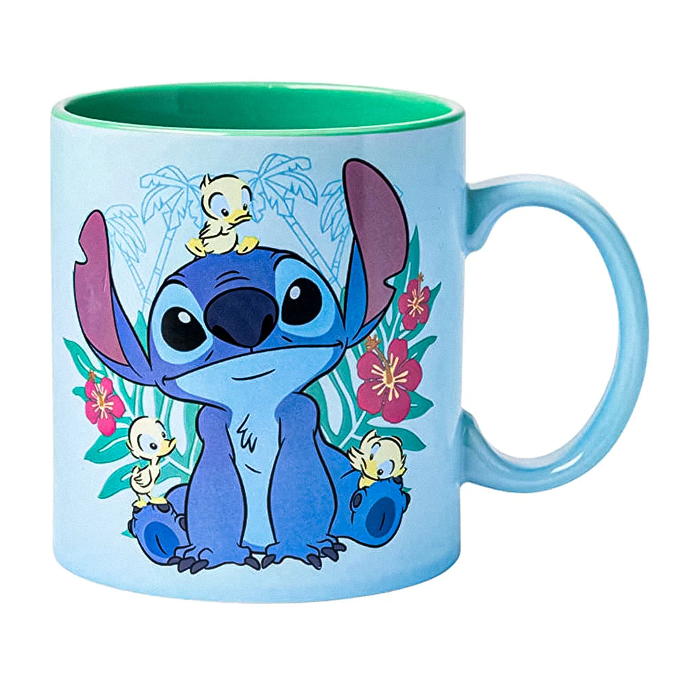 Lilo and Stitch Floral Ducks 20oz Ceramic Mug - Image 1