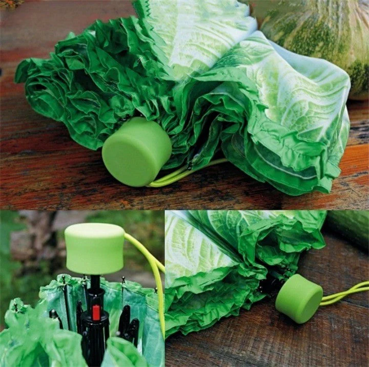 Lettuce Shaped Compact Umbrella - Image 2