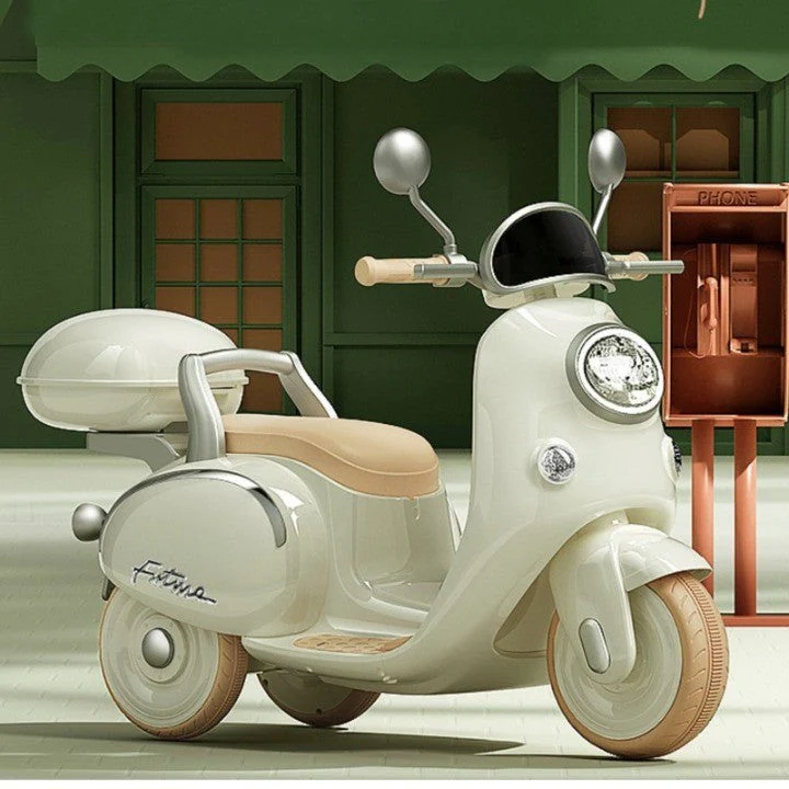 Mini Retro Three-Wheel Electric Kids Motorbike - Image 1