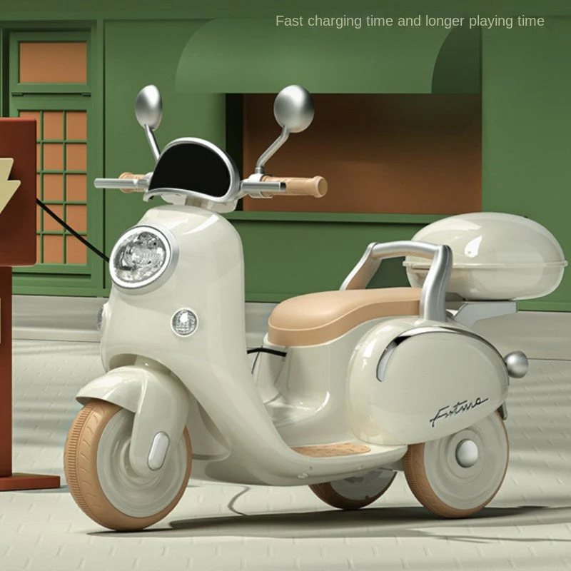 Mini Retro Three-Wheel Electric Kids Motorbike - Image 3